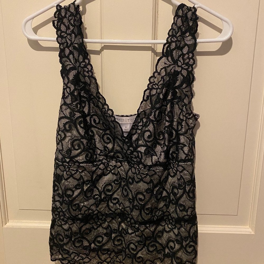 White House Black Market Lace Tank MED w tags